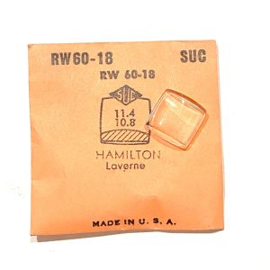 Verre montre SUC RW 60-18 - HAMILTON Laverne - 11,4x10,8 [NOS] (Watch crystal)