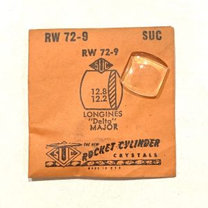 Verre montre SUC RW 72-9 - LONGINES Delta - 12,8x12,2 [NOS] (Watch crystal)