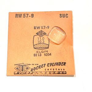 Verre montre SUC RW 57-9 - ELGIN 9213 5204 - 11x10,3 [NOS] (Watch crystal)
