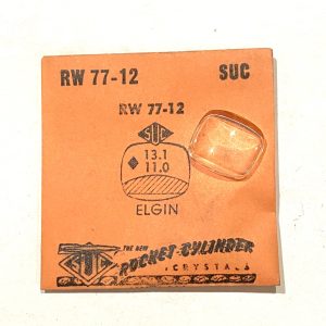 Verre montre SUC RW 77-12 - ELGIN - 13,1x11 [NOS] (Watch crystal)