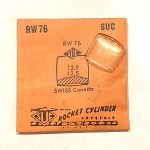 Verre montre SUC RW 76 - SWISS Canada - 12,9x12,5 [NOS] (Watch crystal)