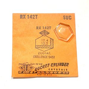 Verre montre RX 142T - ZODIAX Exellence 5451 - 12,4x12,2 [NOS] (Watch crystal)
