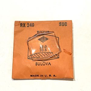 Verre montre SUC RX 240 - BULOVA - 22x20,5 [NOS] (Watch crystal)