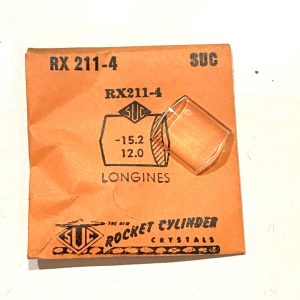 Verre montre SUC RX 211-4 - LONGINES - 15,2x12 [NOS] (Watch crystal)