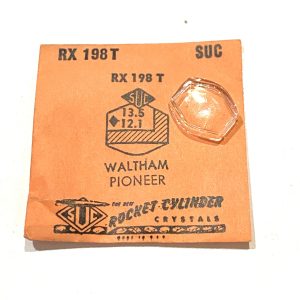 Verre montre SUC RX 198T - WALTHAM PIONEER - 13,5x12,1 [NOS] (Watch crystal)