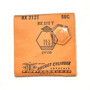 Verre montre SUC RX 212T - SWISS - 15,3x13,8 [NOS] (Watch crystal)