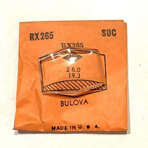 Verre montre SUC RX 265 - BULOVA - 25x19,3 [NOS] (Watch crystal)