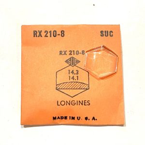 Verre montre SUC RX 210-8 - LONGINES - 14,3x14,1 [NOS] (Watch crystal)