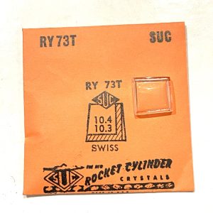 Verre montre SUC RY 73T - SWISS - 10,4x10,3 [NOS] (Watch crystal)