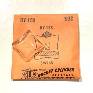 Verre montre SUC RY 155 - SWISS - 16,2x16,2 [NOS] (Watch crystal)