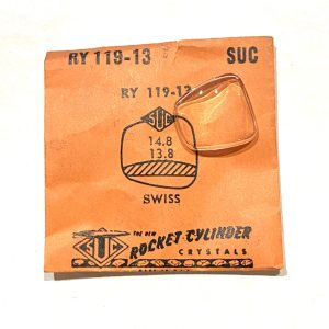 Verre montre SUC RY 119-13 - SWISS - 14,8x13,8 [NOS] (Watch crystal)