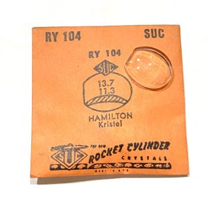 Verre montre SUC RY 104 - HAMILTON Kristel - 13,7x11,3 [NOS] (Watch crystal)