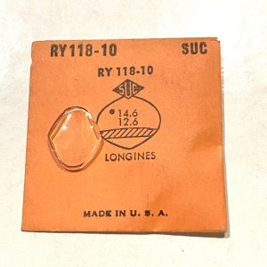 Verre montre SUC RY 118-10 - LONGINES - 14,6x12,6 [NOS] (Watch crystal)