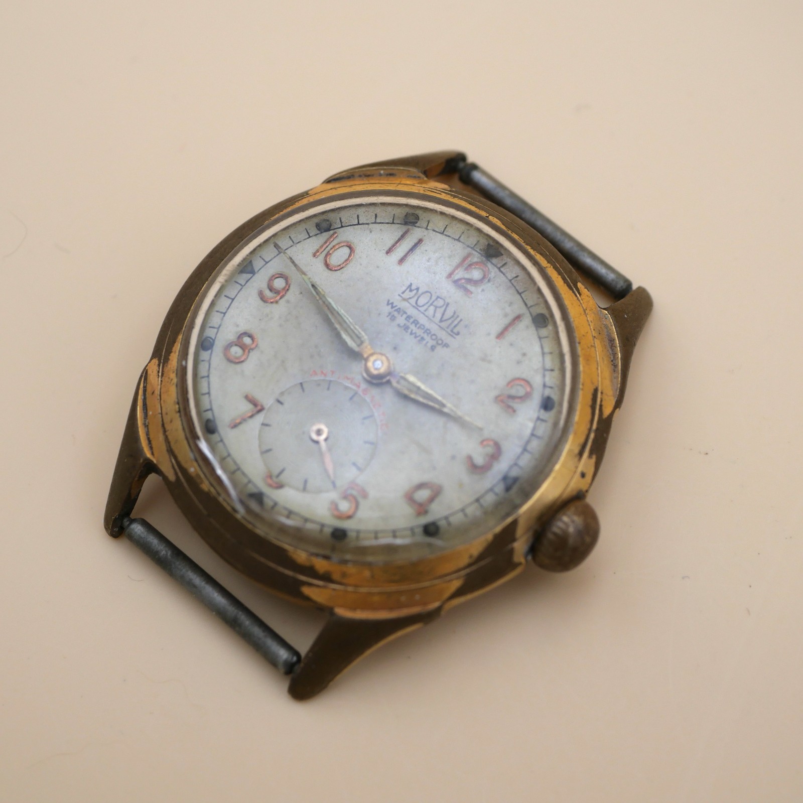 Montre mécanique Morvil Ø32 mm - Ne fonctionne pas, Balancier OK
