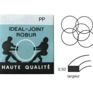 Joint de montre plats plongée "PP" Ø170 à 365 Ep 0,50mm ROBUR (Watch gasket)