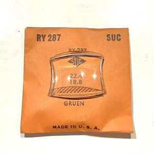 Verre montre SUC RY 287 - GRUEN - 22,4x18,8 [NOS] (Watch crystal)