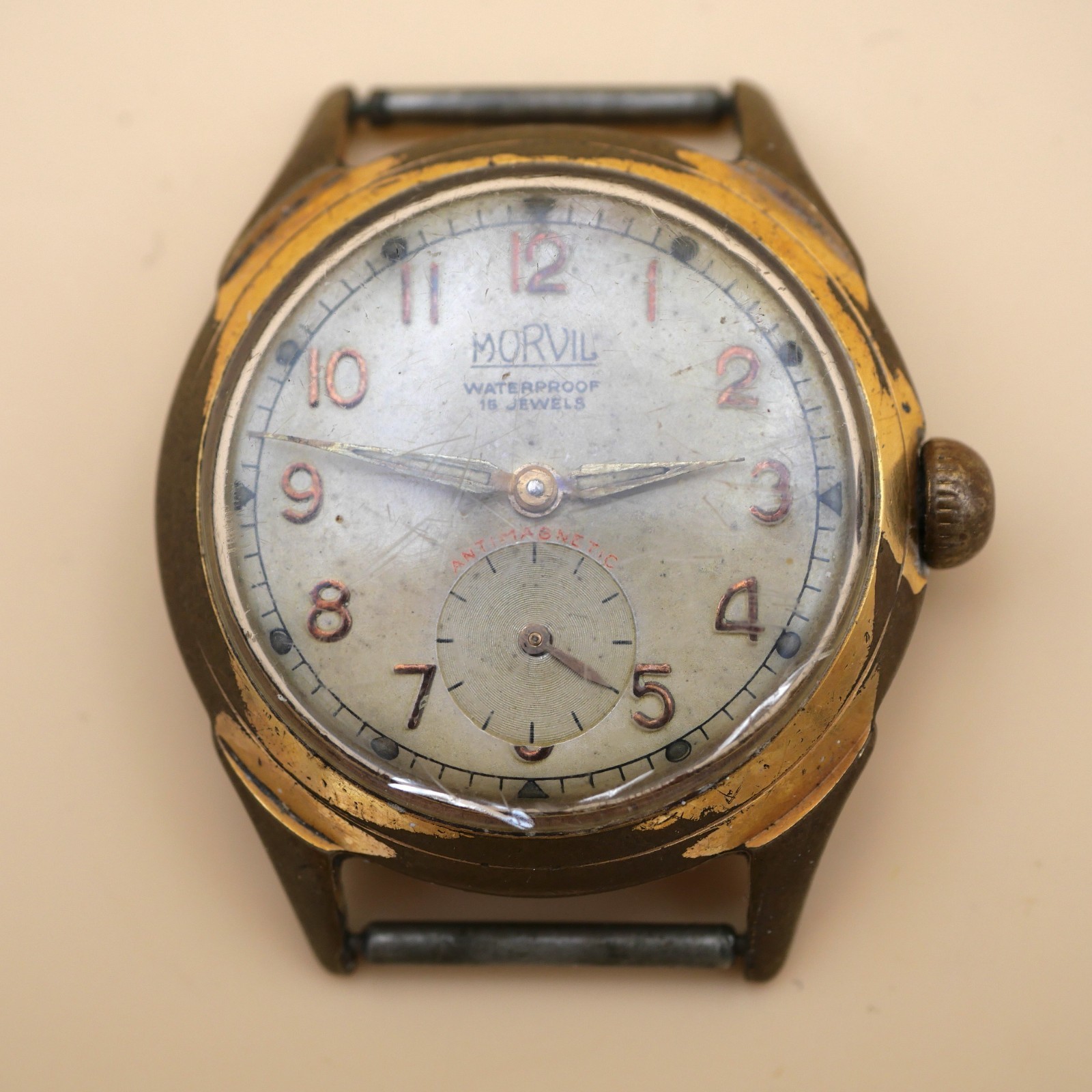 Montre mécanique Morvil Ø32 mm - Ne fonctionne pas, Balancier OK – Image 2
