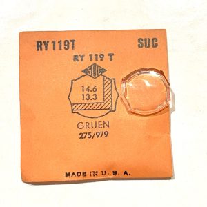 Verre montre SUC RY 119T - GRUEN 275/979 - 14,6x13,3 [NOS] (Watch crystal)