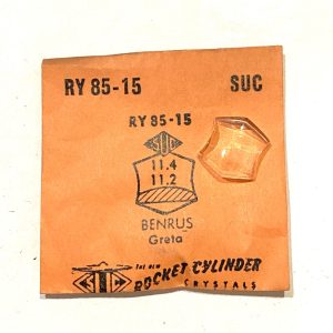Verre montre SUC RY 85-15 - BENRUS - Greta - 11,4x11,2 [NOS] (Watch crystal)
