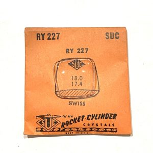 Verre montre SUC RY 227 - SWISS - 18x17,4 [NOS] (Watch crystal)