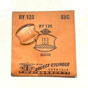 Verre montre SUC RY 125 - ELGIN - 15,3x12,3 [NOS] (Watch crystal)