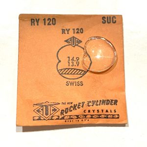 Verre montre SUC RY 120 - SWISS - 14,9x13,9 [NOS] (Watch crystal)