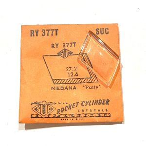 Verre montre SUC RY 377T - MEDANA "Patty" - 27,2x12,6 [NOS] (Watch crystal)