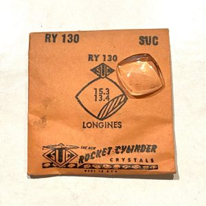 Verre montre SUC RY 130 - LONGINES - 15,3x13,4 [NOS] (Watch crystal)