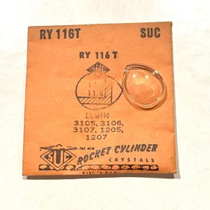 Verre montre RY 116T - ELGIN 3105/06/07, 1205/07 - 14,1x11,4 [NOS] (crystal)
