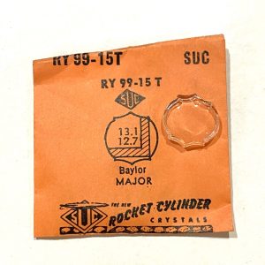 Verre montre SUC RY 99-15T - MAJOR Baylor - 13,1x12,7 [NOS] (Watch crystal)