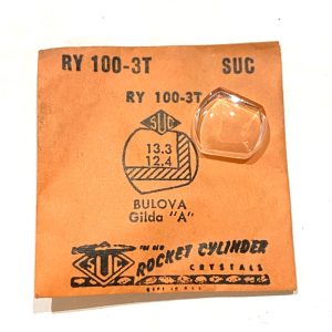 Verre montre SUC RY 100-3T - BULOVA Gilda "A" - 13,3x12,4 [NOS] (Watch crystal)