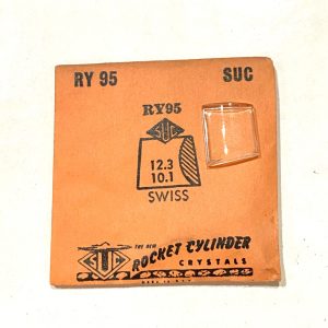 Verre montre SUC RY 95 - SWISS - 12,3x10,1 [NOS] (Watch crystal)