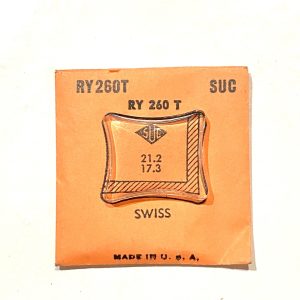 Verre montre SUC RY 260T - SWISS - 21,2x17,3 [NOS] (Watch crystal)