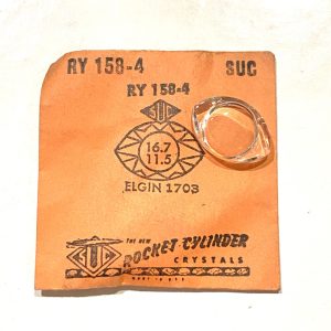 Verre montre SUC RY 158-4 - ELGIN 1703 - 16,7x11,5 [NOS] (Watch crystal)