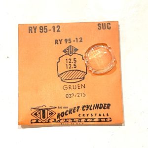 Verre montre SUC RY 95-12 - GRUEN 032/215 - 12,5x12,5 [NOS] (Watch crystal)