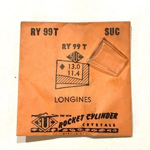Verre montre SUC RY 99T - LONGINES - 13x11,4 [NOS] (Watch crystal)