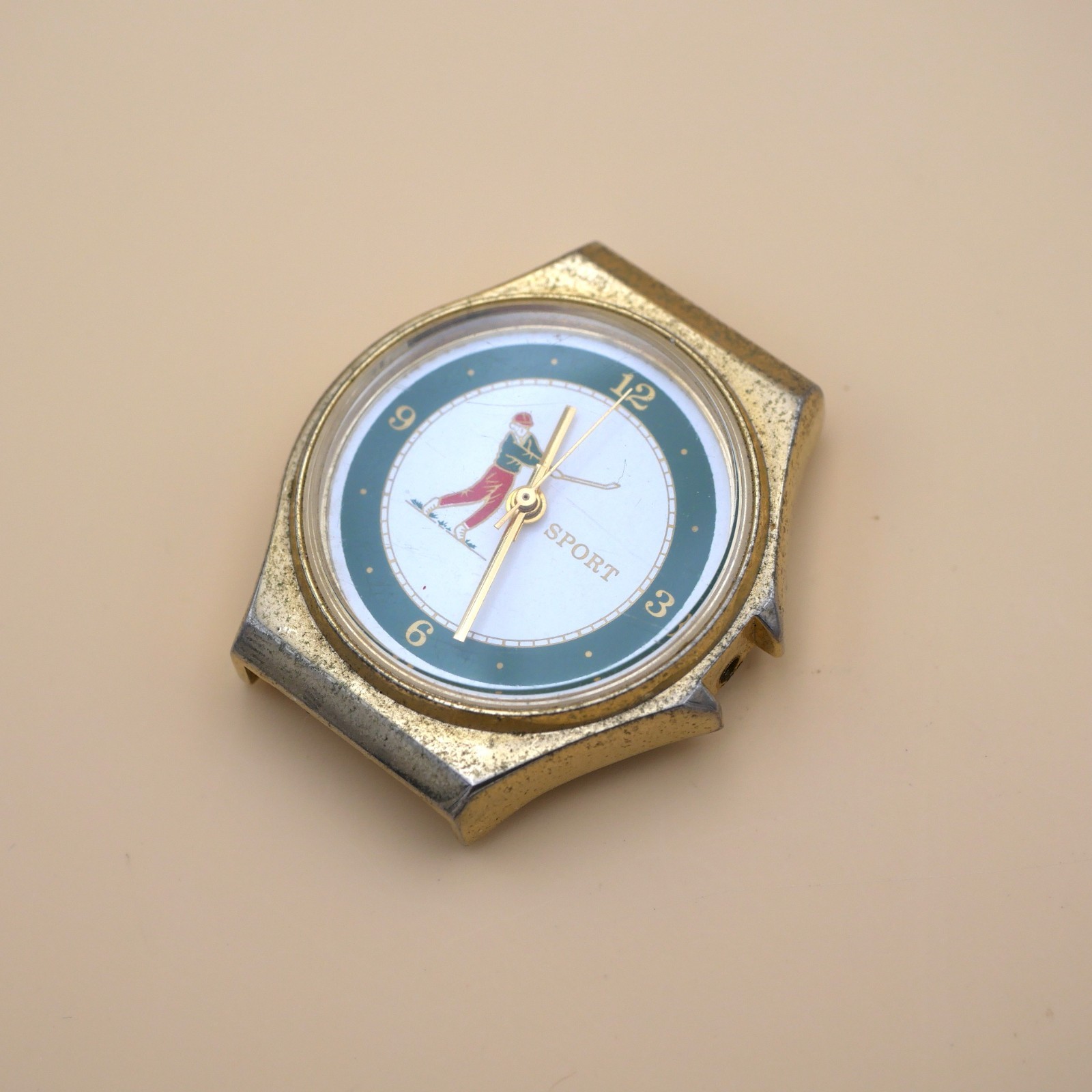 Montre mécanique Golf Ø37 mm - Fonctionne, sans remontoir