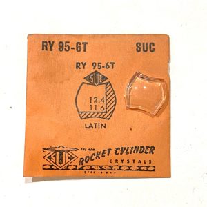 Verre montre SUC RY 95-6T - LATIN - 12,4x11,6 [NOS] (Watch crystal)