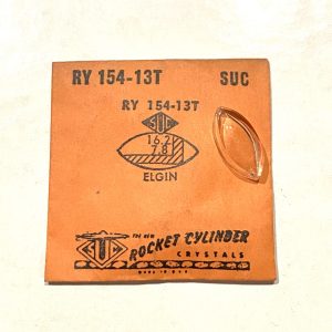 Verre montre SUC RY 154-13T - ELGIN - 16,2x7,8 [NOS] (Watch crystal)
