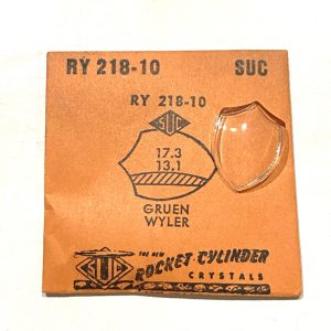 Verre montre SUC RY 218-10 - GRUEN WYLER - 17,3x13,1 [NOS] (Watch crystal)