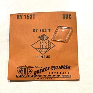 Verre montre SUC RY 153T - BENRUS - 15,5x11,4 [NOS] (Watch crystal)