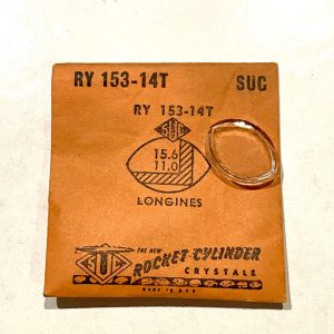 Verre montre SUC RY 153-14T - LONGINES - 15,6x11 [NOS] (Watch crystal)