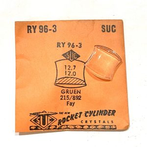 Verre montre SUC RY 96-3 - GRUEN 215/892 Fay - 12,7x12 [NOS] (Watch crystal)