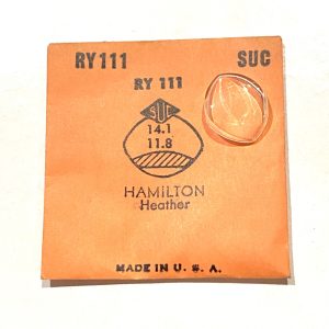 Verre montre SUC RY 111 - HAMILTON Heather - 14,1x11,8 [NOS] (Watch crystal)