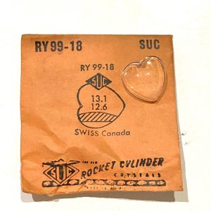 Verre montre SUC RY 99-18 - SWISS Canada - 13,1x12,6 [NOS] (Watch crystal)