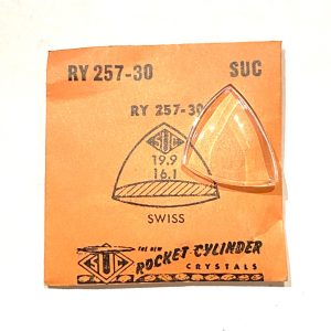 Verre montre SUC RY 257-30 - SWISS - 19,9x16,1 [NOS] (Watch crystal)