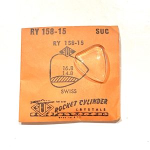 Verre montre SUC RY 158-15 - SWISS - 16,8x14,8 [NOS] (Watch crystal)