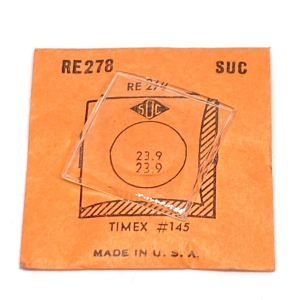 Verre montre SUC RE 278 - Timex #145 23,9x23,9 [NOS]