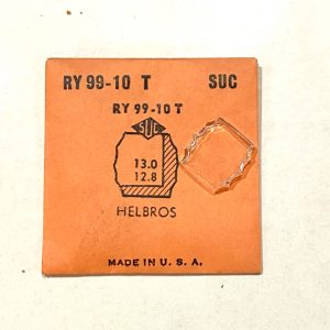 Verre montre SUC RY 99-10T - HELBROS - 13x12,8 [NOS] (Watch crystal)