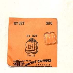 Verre montre SUC RY 82T - SWISS - 10,9x10,6 [NOS] (Watch crystal)